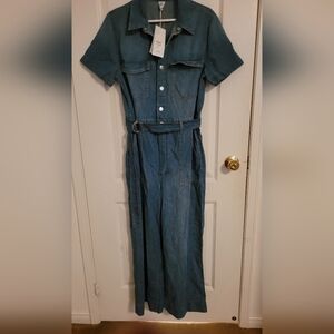 H&M Light Blue Denim Jumpsuit